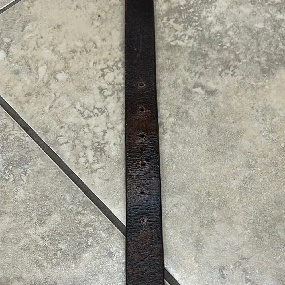 Brown Leather Belt with Horse Design